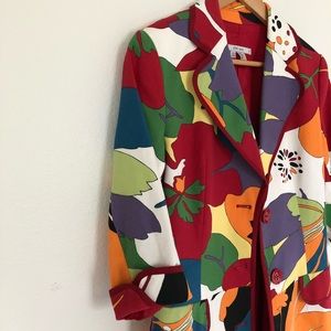 Zara Basic Floral Mid-length Coat / Blazer